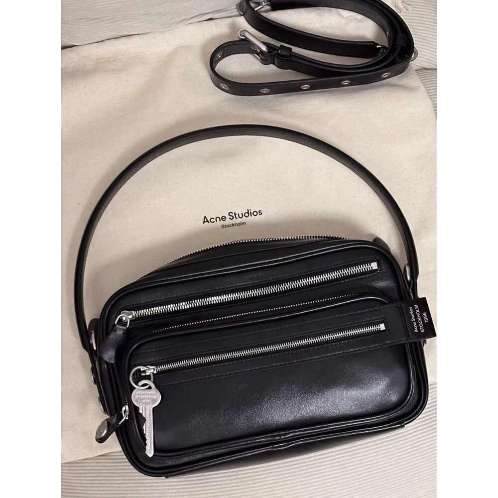 Acne Studios Small Black Leather Camero Party Shoulder Bag MSRP $1,950 - Picture 2 of 12